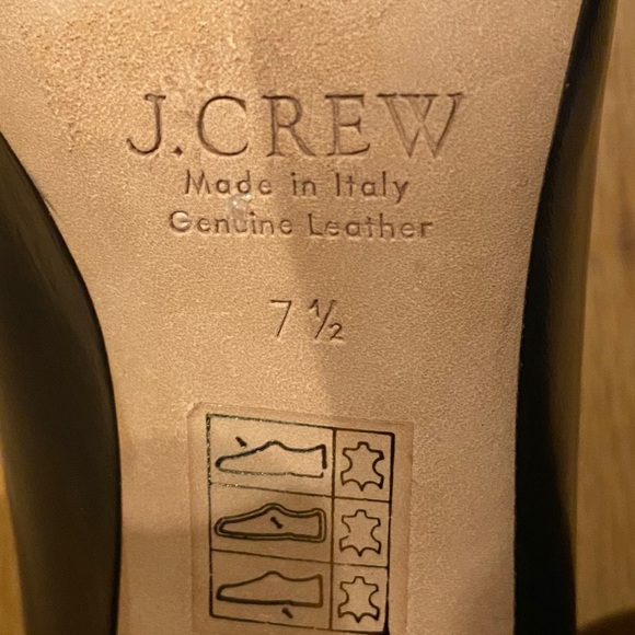 J-Crew Black Leather Heels size 7.5.  EUC - Picture 2 of 7